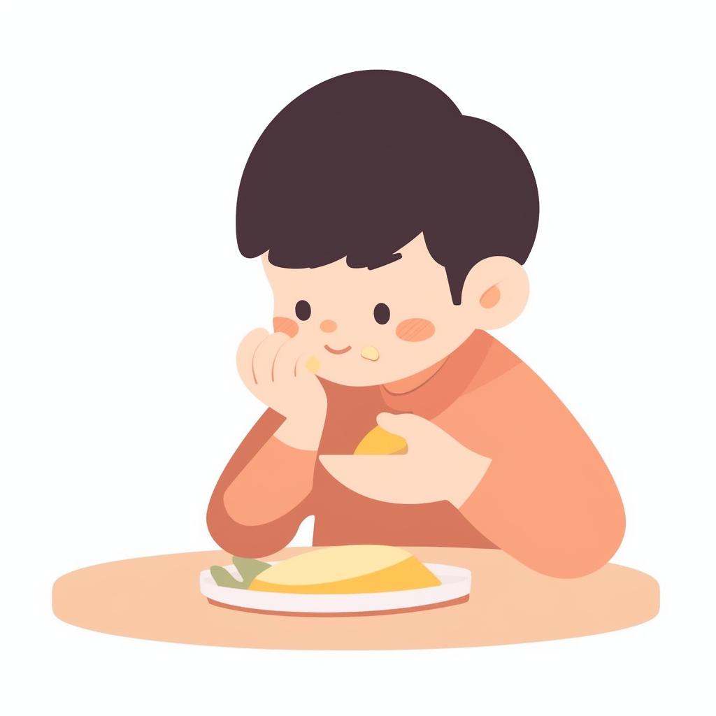 Person eating a light meal